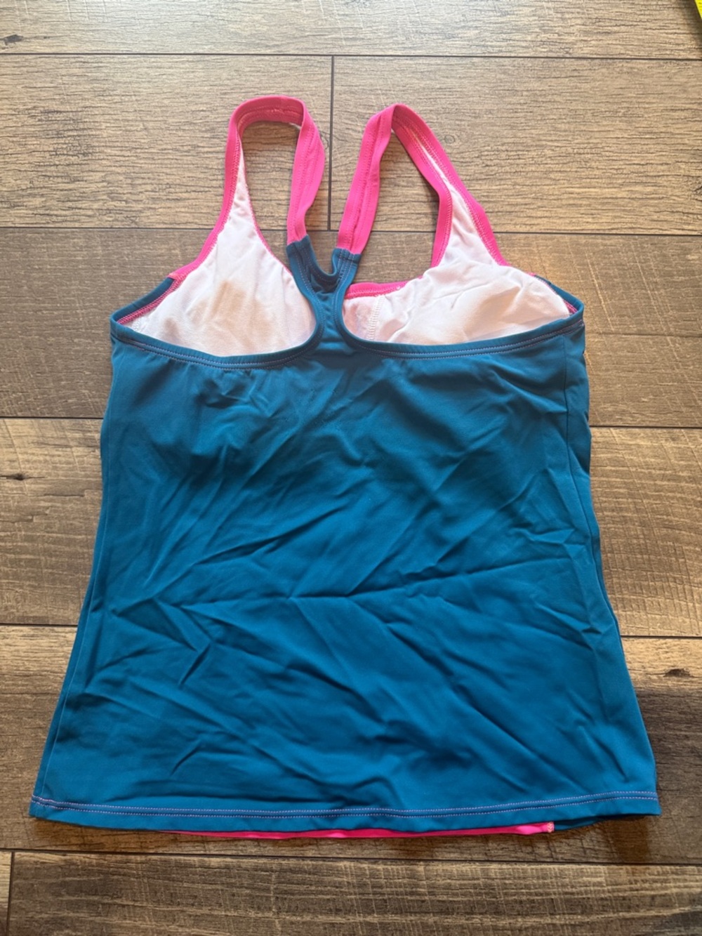 Nike Hot Pink and Teal Athletic Tankini Set - Picture 10 of 11